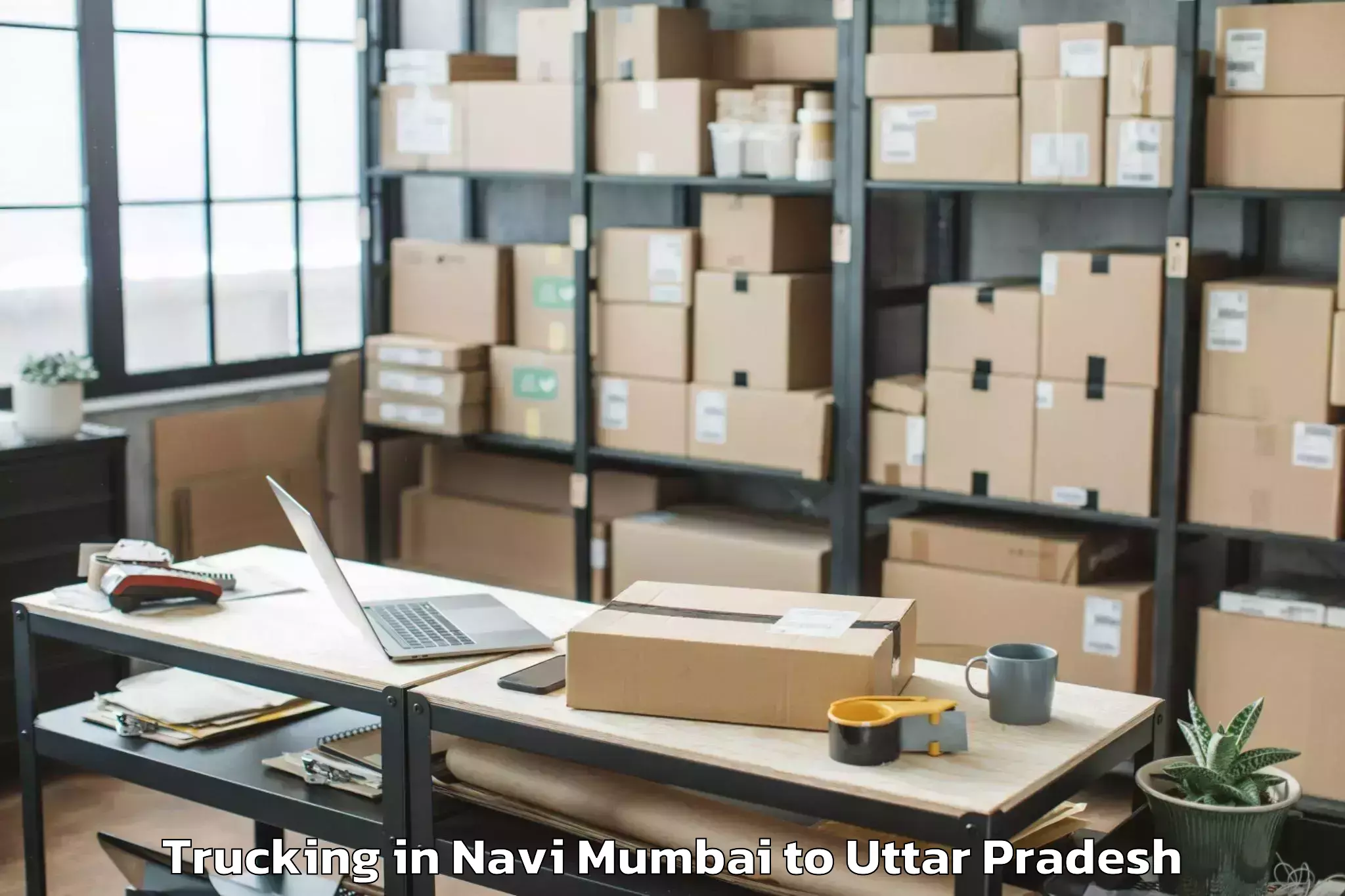 Easy Navi Mumbai to Lalitpur Trucking Booking